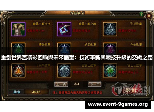 重剑世界盃精彩回顧與未來展望：技術革新與競技升級的交織之路